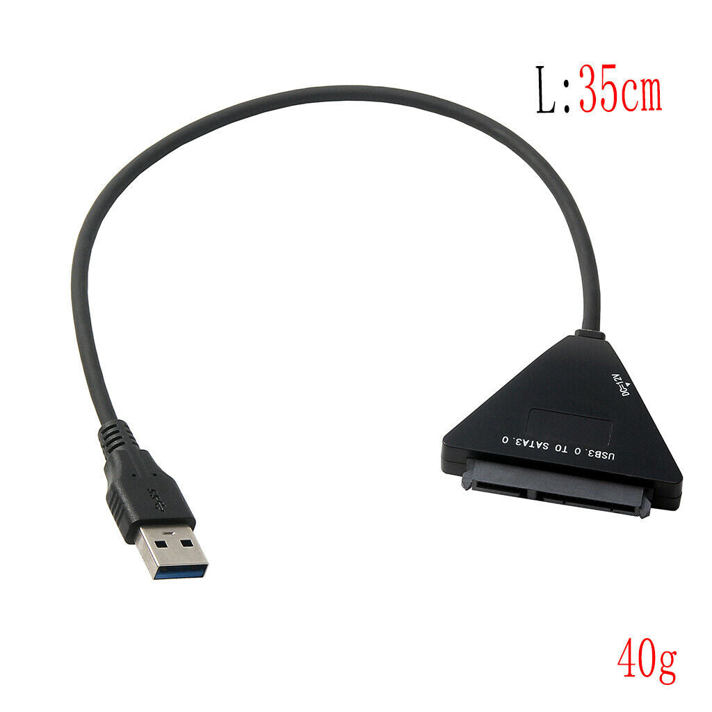 USB3.0 to 7+15Pin SATA 3.0 Adapter Cable 12V DC For 2.5" 3.5" HDD SSD Hard Disk