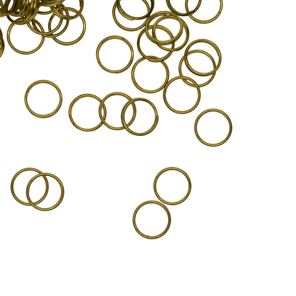 50x Split Brass Rings Small Key Rings Large Keychain Rings
