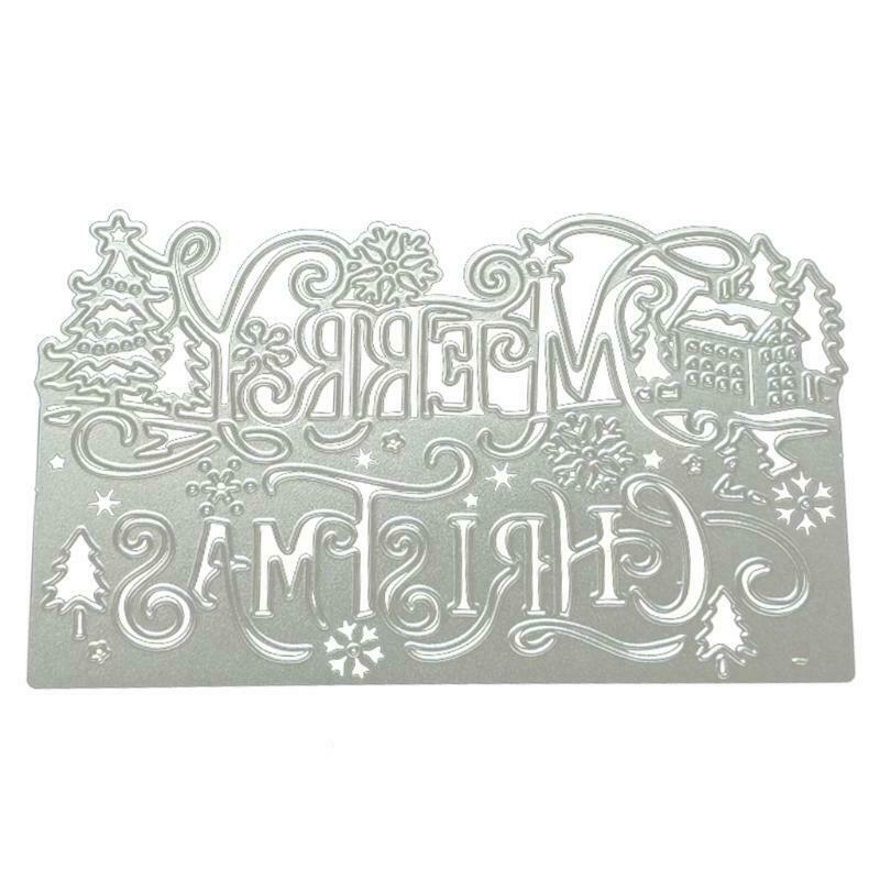 Merry Christmas Tree Metal Cutting Dies Stencil DIY Scrapbooking Album Template