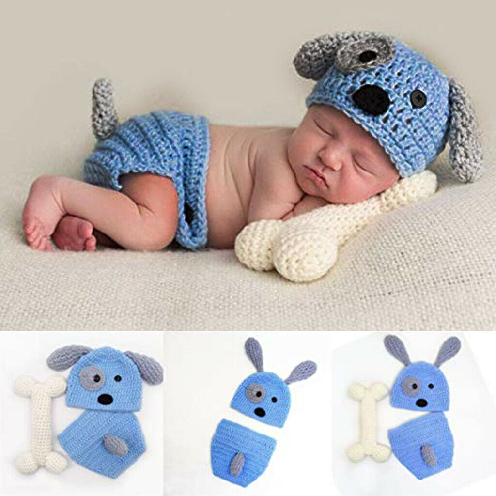 Photography Prop Baby Costume Cute Crochet Knitted Hat   Girl Boy Cute Animal