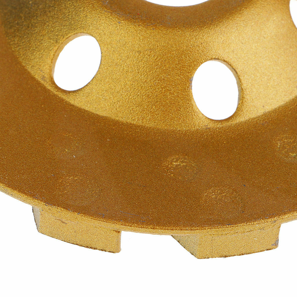 Heavy Duty 4" 100mm Concrete Turbo Diamond Grinding Cup Wheel Three Row Turbo
