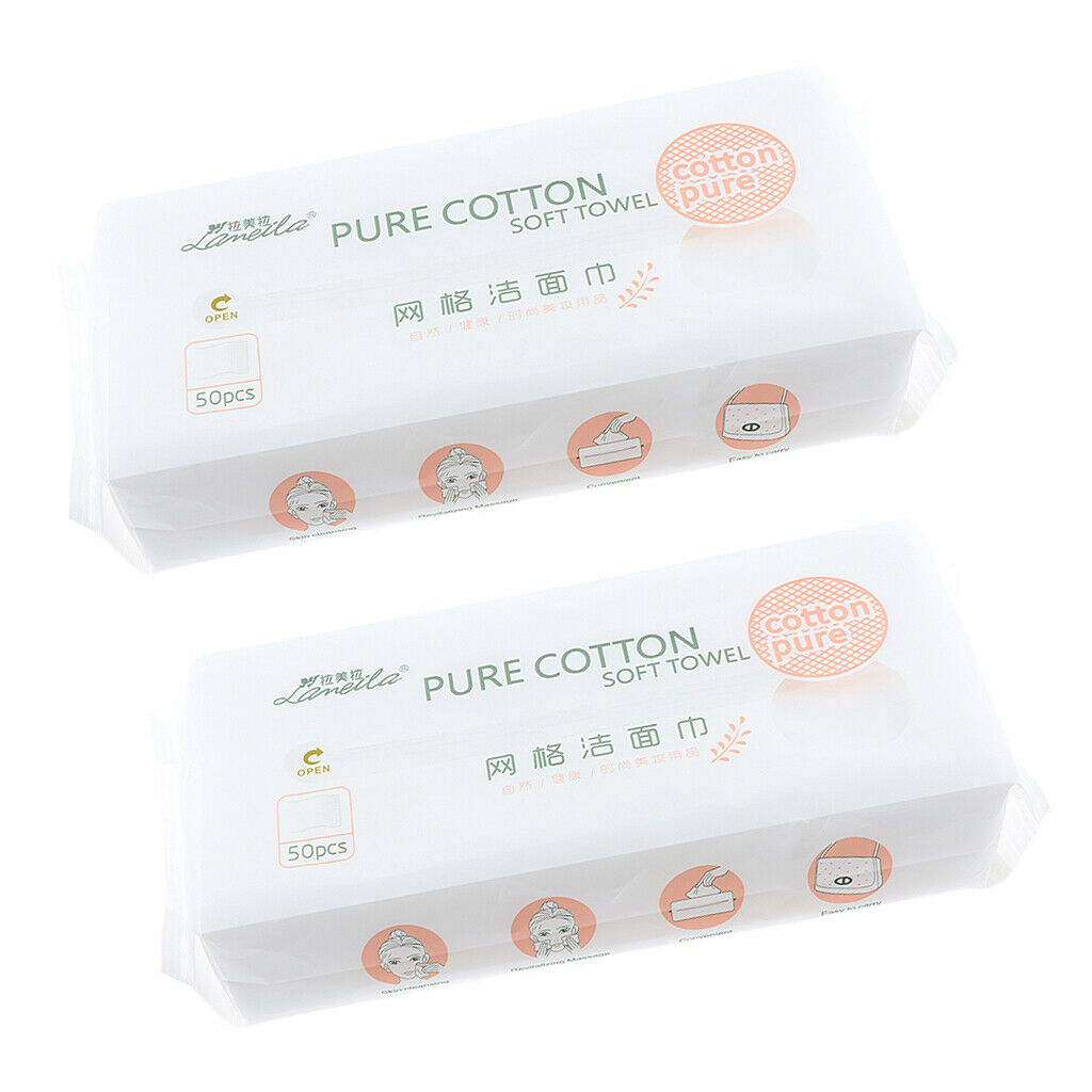 100 Packs Disposable Fabric Washcloth Cosmetic Wipes Cloths for Spa Home
