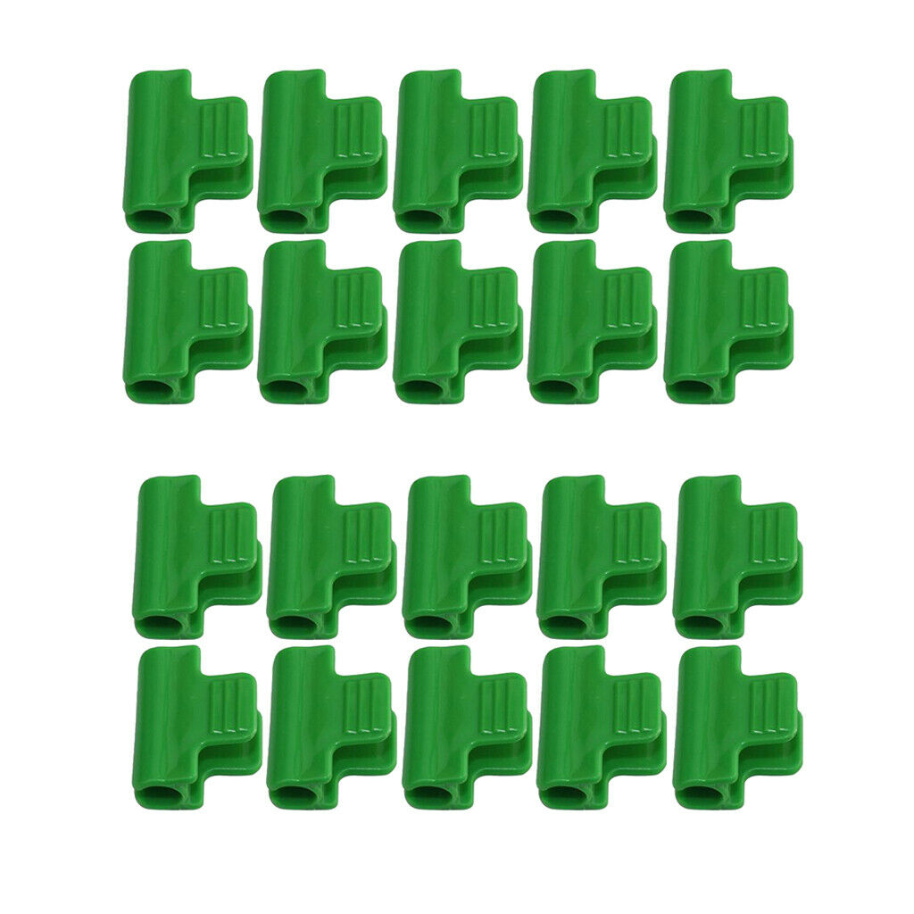 20 x Plastic Pipe Clamps Greenhouse Film Clamps Plant Cover Clips 11mm