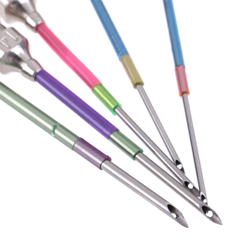 5Pcs Embroidery Stitching Punch Needle Sewing Tool With Needle Bottle DIY.l8