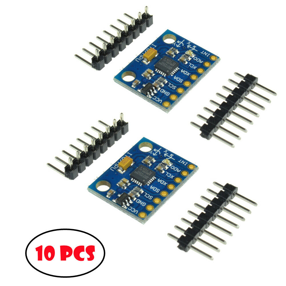 10PC 3 Axis Accelerometer Sensor Gyroscope 6DOF Module MPU-6050 3-5V for Arduino