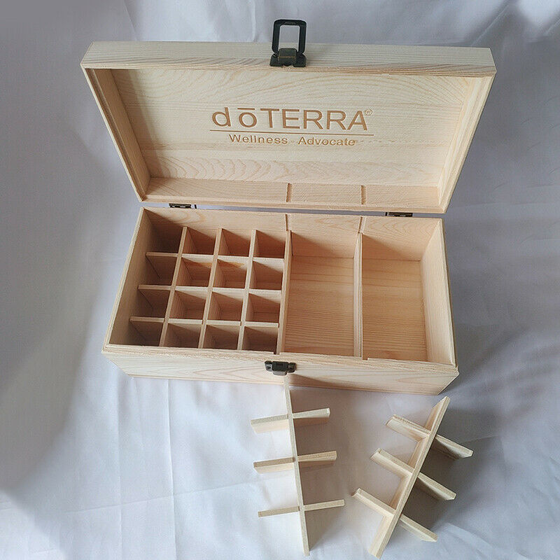32 Grids Essential Oil Natural Wood Box Aromatherapy Wooden Box  OrganizerA Rf