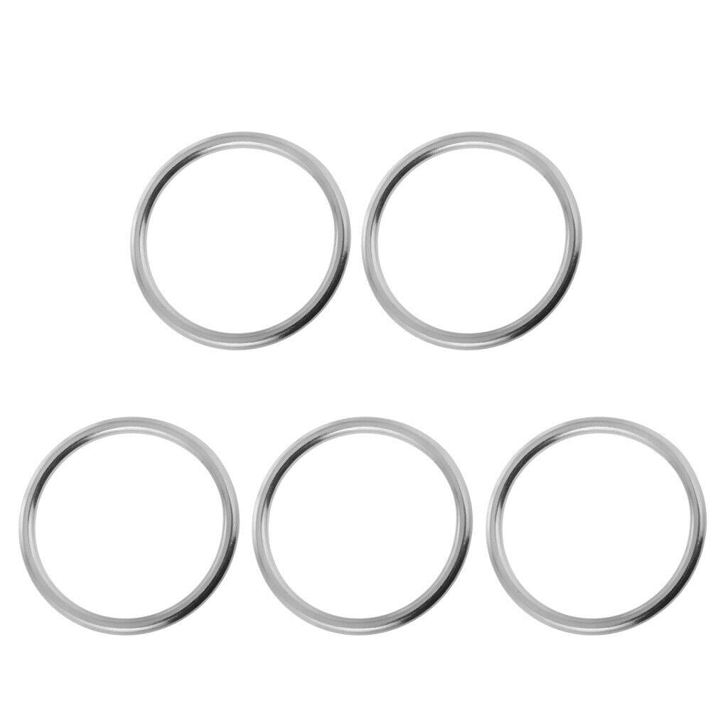 5 Pieces Marine 304 Stainless Steel O Rings Circle Craft Webbing Boat 3mm Thick
