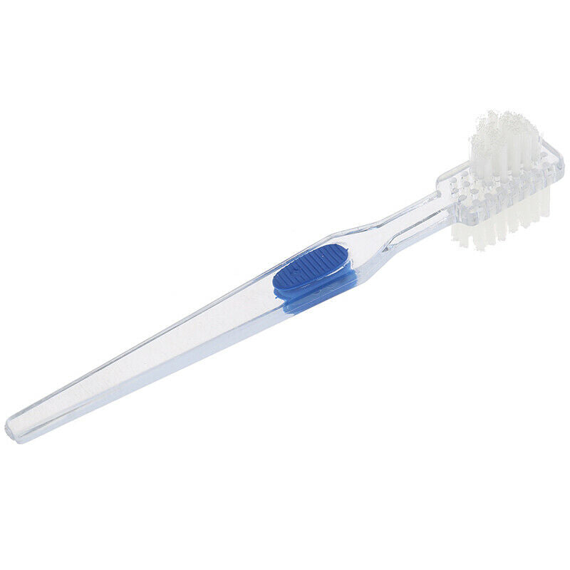 Double Sided Denture Brush Ultra Soft Bristle Head False Teeth Toothbrush Ora SJ