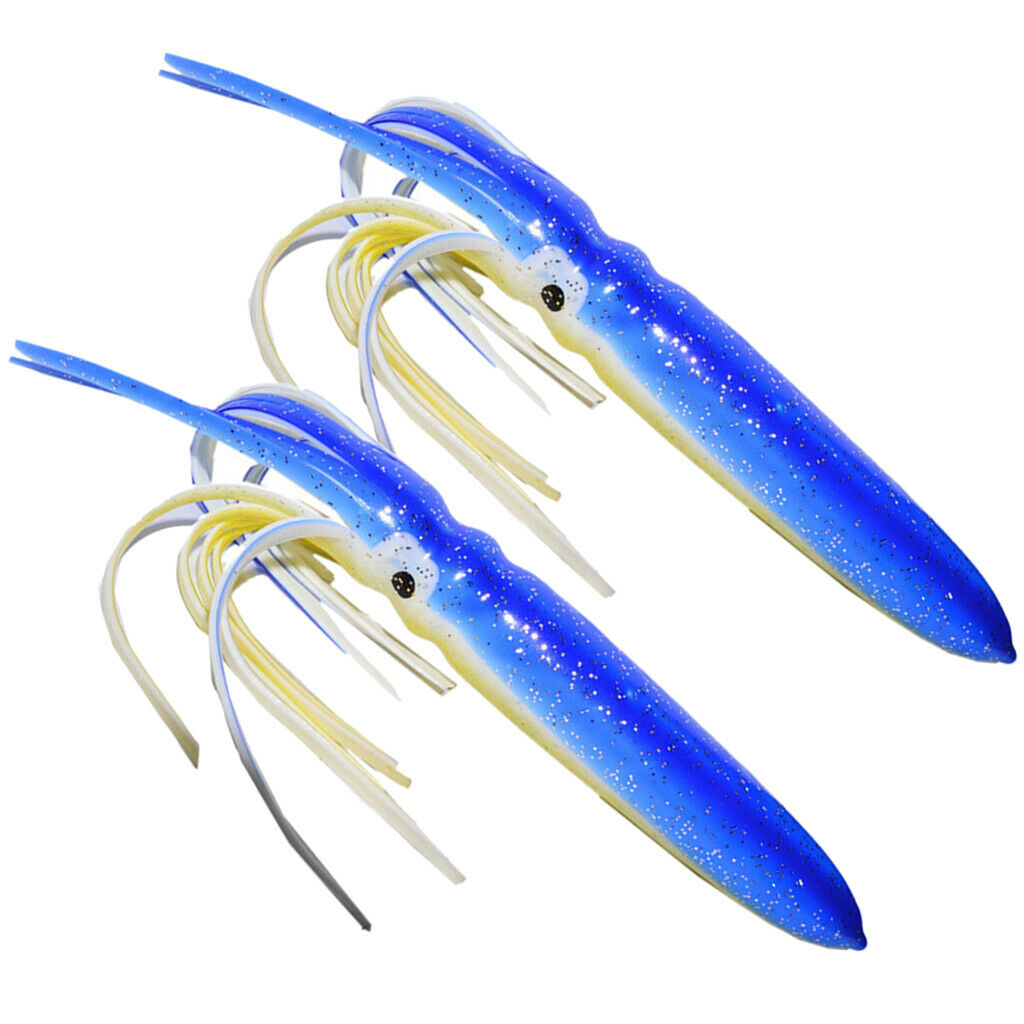 2PCS Octopus Rock Lures Soft Squid Fishing Lures Squids