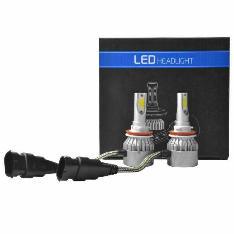 Headlight Kit 2x White High Power  200W 20000LM 6500K H11 Low Beam Bulbs