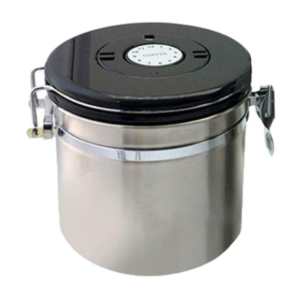 Airtight Coffee Canister, Stainless Steel Coffee Container with Co2 Vent