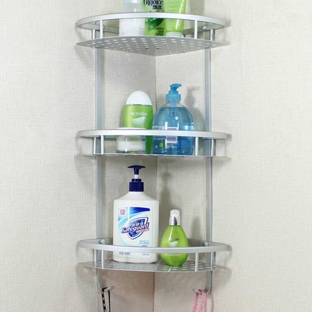 Bathroom Accessories Space Aluminum Shower Caddy Wire Basket Storage Shelves BDA
