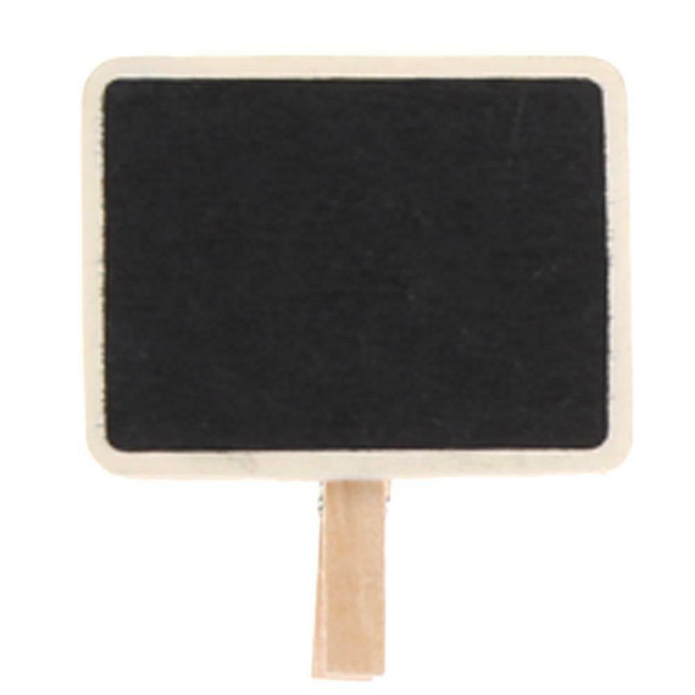 20pcs Mini Blackboard Wooden Clip Long Photos Peg Memo Clips Ornaments @