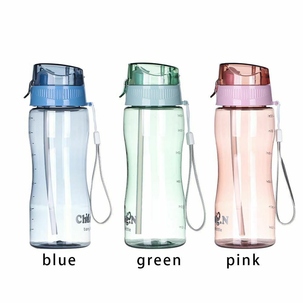 Portable Travel BPA Drinks Mugs Free Leakproof Clear Bottle Sports Water Bottle