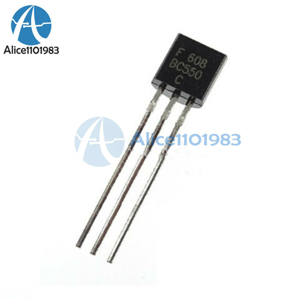 100PCS BC550 TO-92 NPN Low Noise Transistor AL