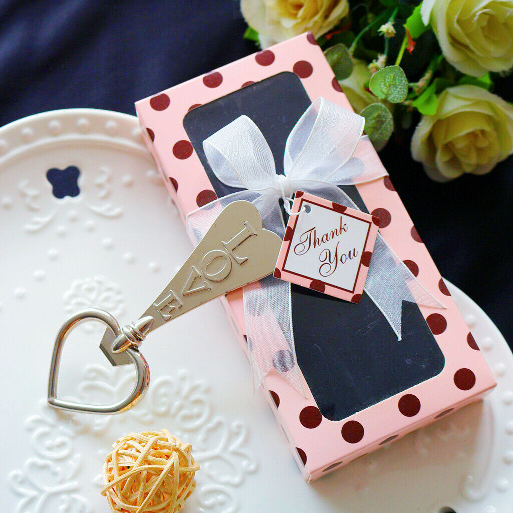 Romantic Metal Love Heart Beer and Beverage Bottle Opener Wedding Favor