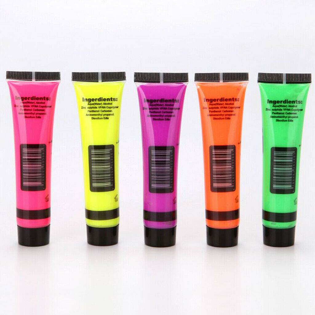 5 lot Face Paint Body 5Colors Glow Painting Wax Fancy Dress Accessories
