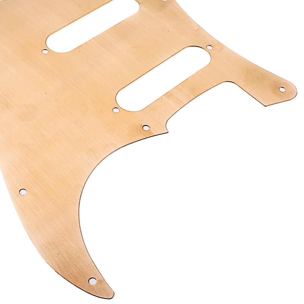 Bronze SSS Pickguard 11 Holes Scratch Plate for ST Electric Guitar Parts