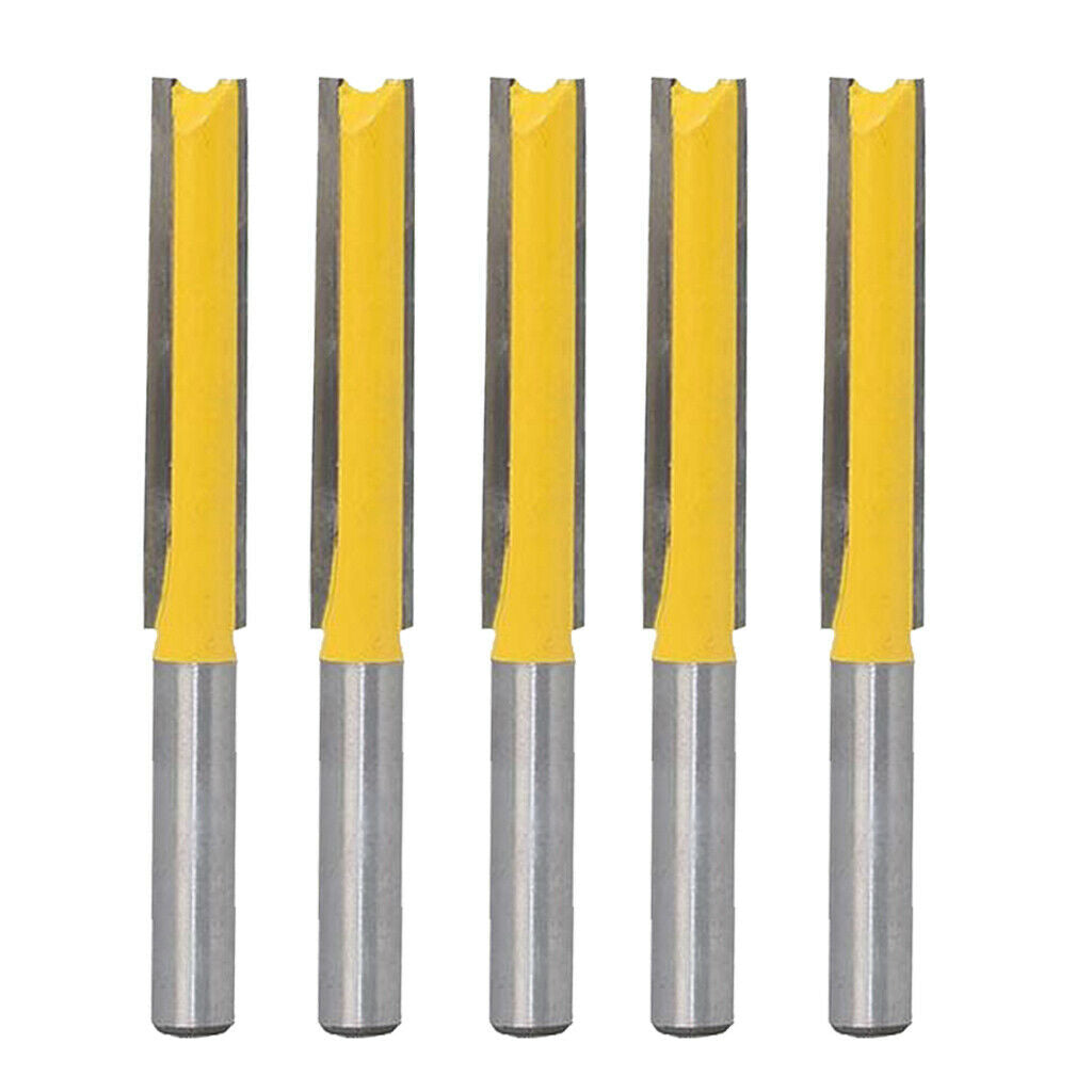 5pcs Extra Long Straight Router Bit Flush Router Bit Shank Woodworking