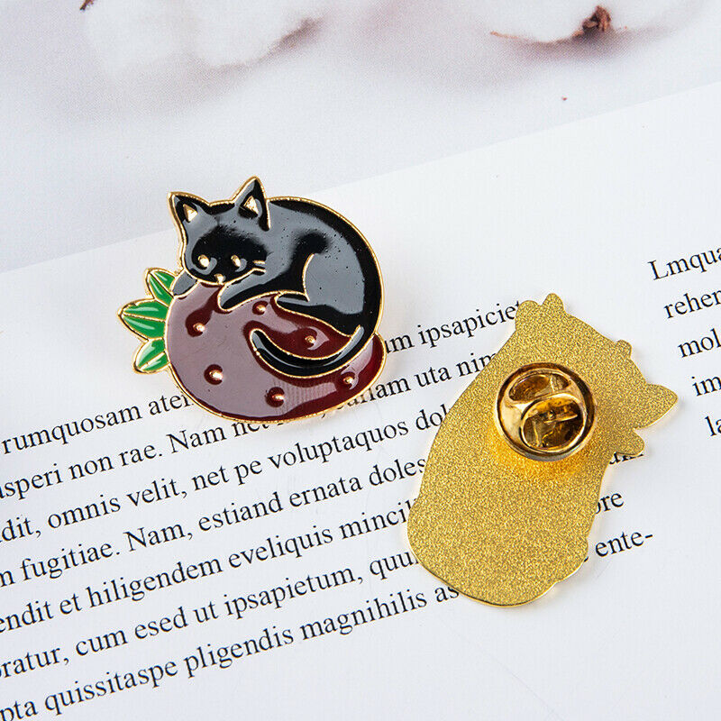 4Pcs Lovely Cat Enamel Pins Kitten Badge Brooch Bag Clothes Lapel Jewelry.l8