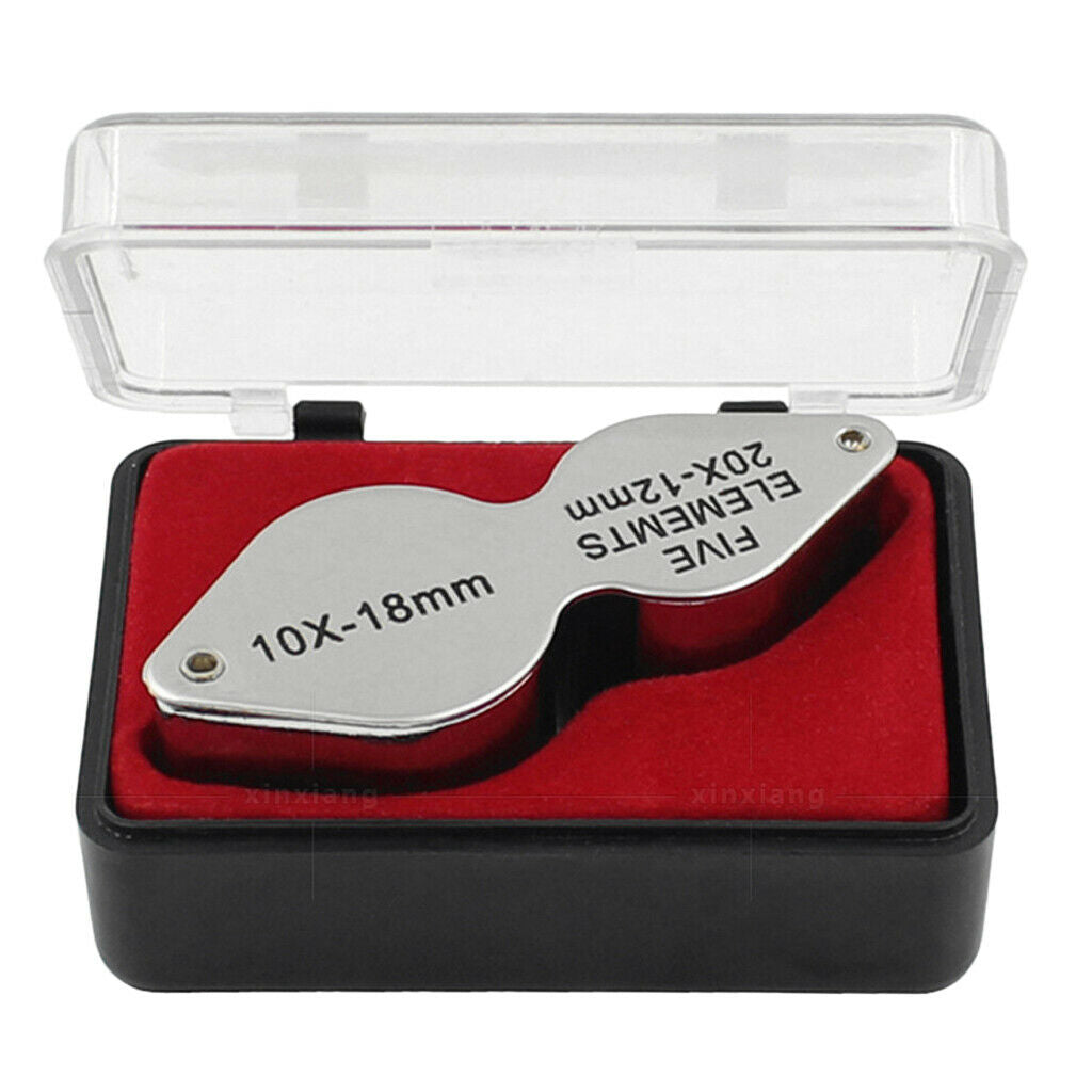 20X 10X Jewellers Loupe Magnifier Magnifying Glass Triplet Dual Lenses