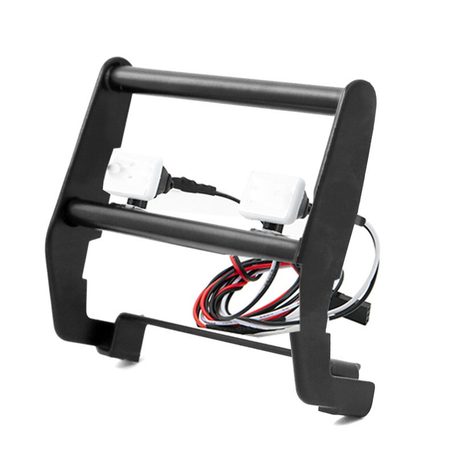 Metal Front Bumper With Spotlight IPF Word Lamp W23 Parts for t4 Ford RC Car