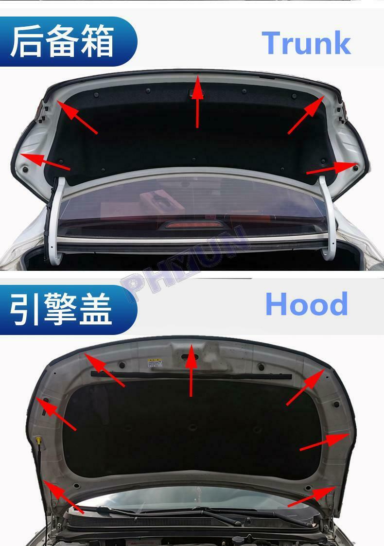 10M Car Door Hood Trunk Rubber Seal Strip Dual Layer Upgraded Sound Insulation