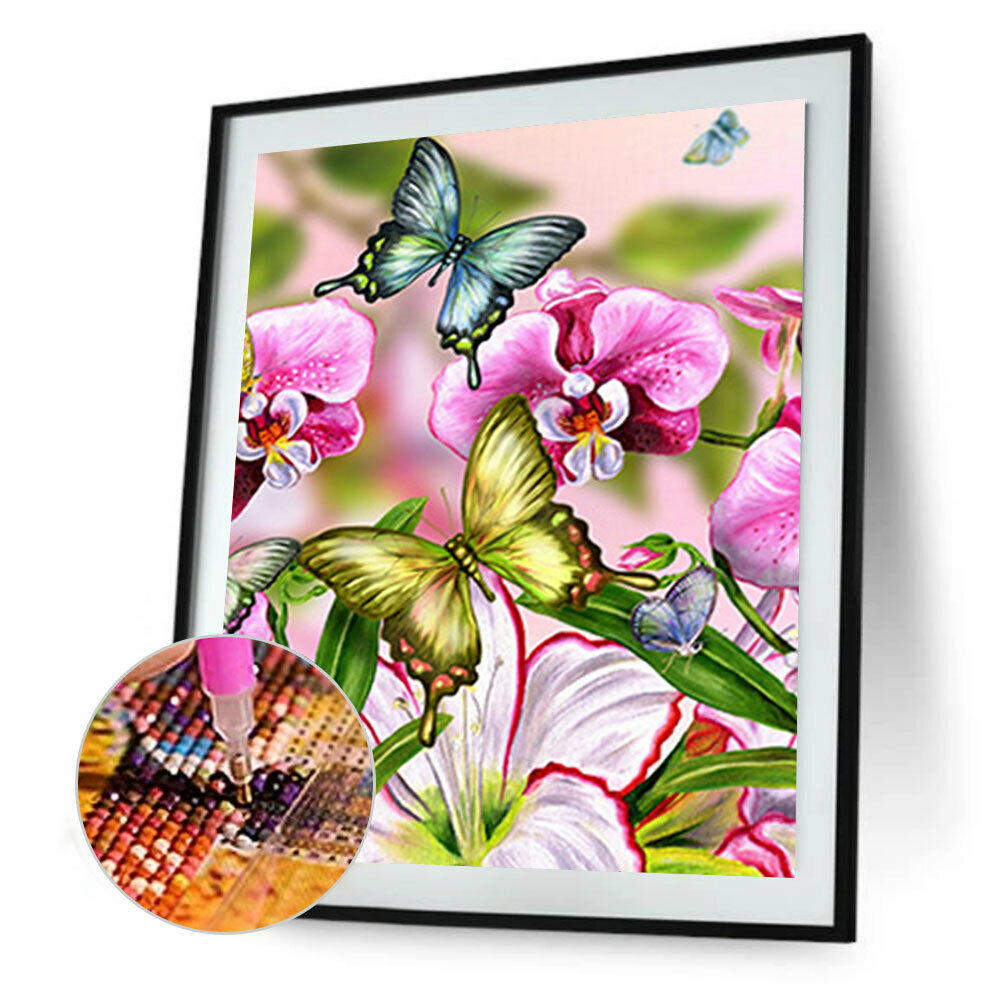 Butterfly DIY Full Drill Diamond Painting Embroidery Kit Cross Stitch Craft @