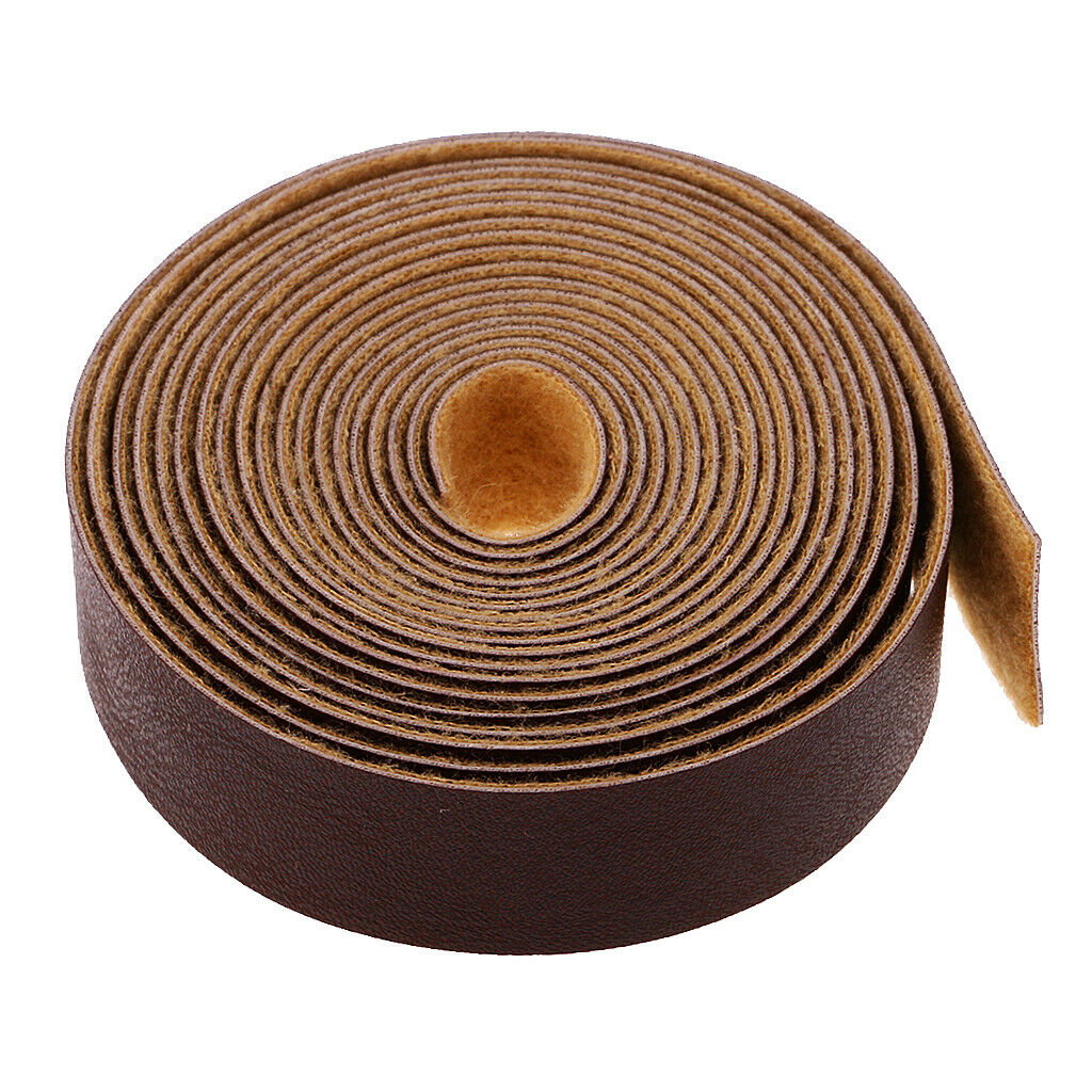 10m X 15mm  Leather Strap Strips Leather Craft DIY Belt Bag Deep Coffee