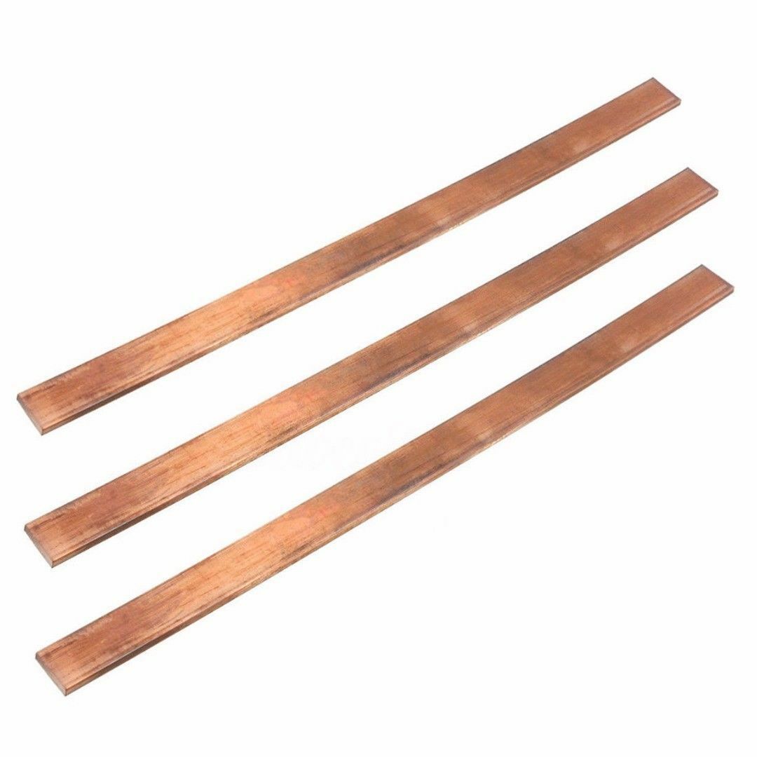 99% Copper Copper Strip T2 Cu Metal Bar Plate 3mm x 15mm x 250mm DIY 1pcs