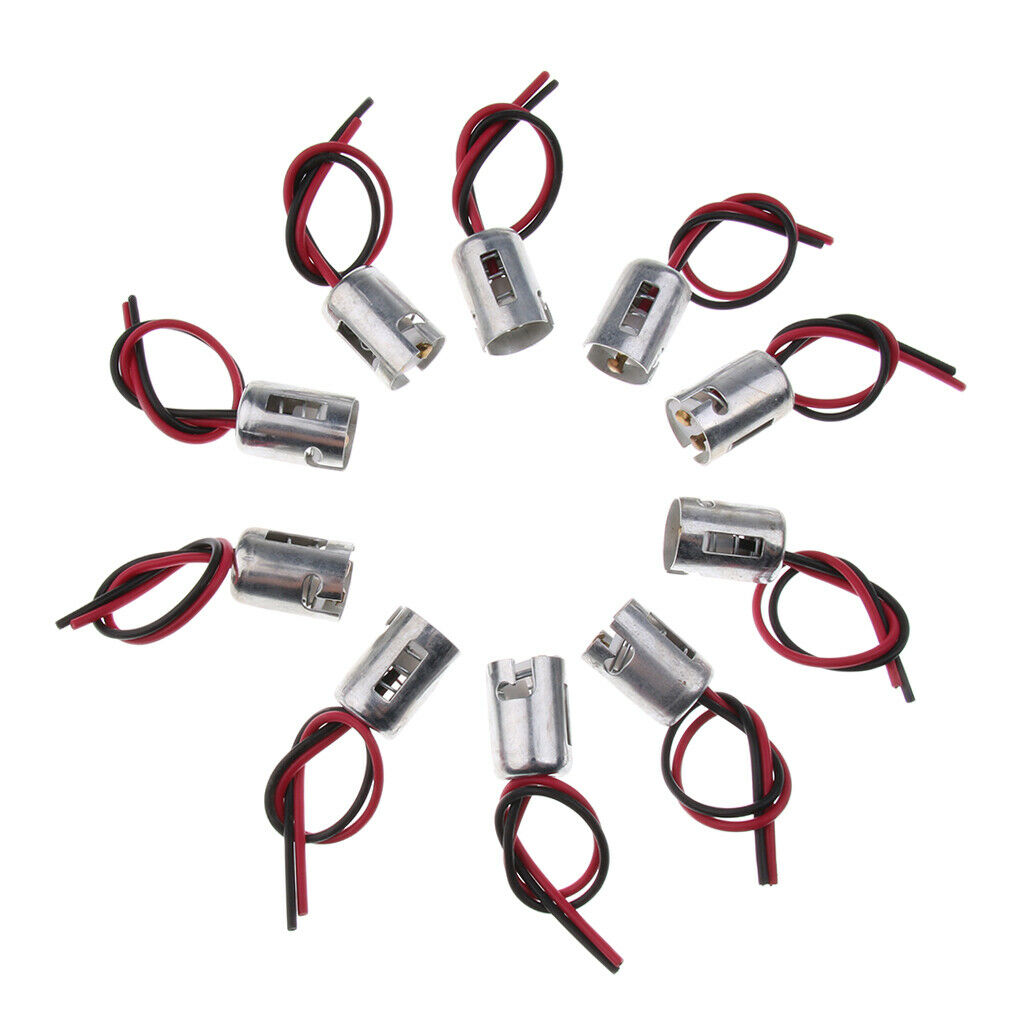 10PCS 1156 BA15D Light Extension Dual Wire Harness Lamp Female Socket Holder