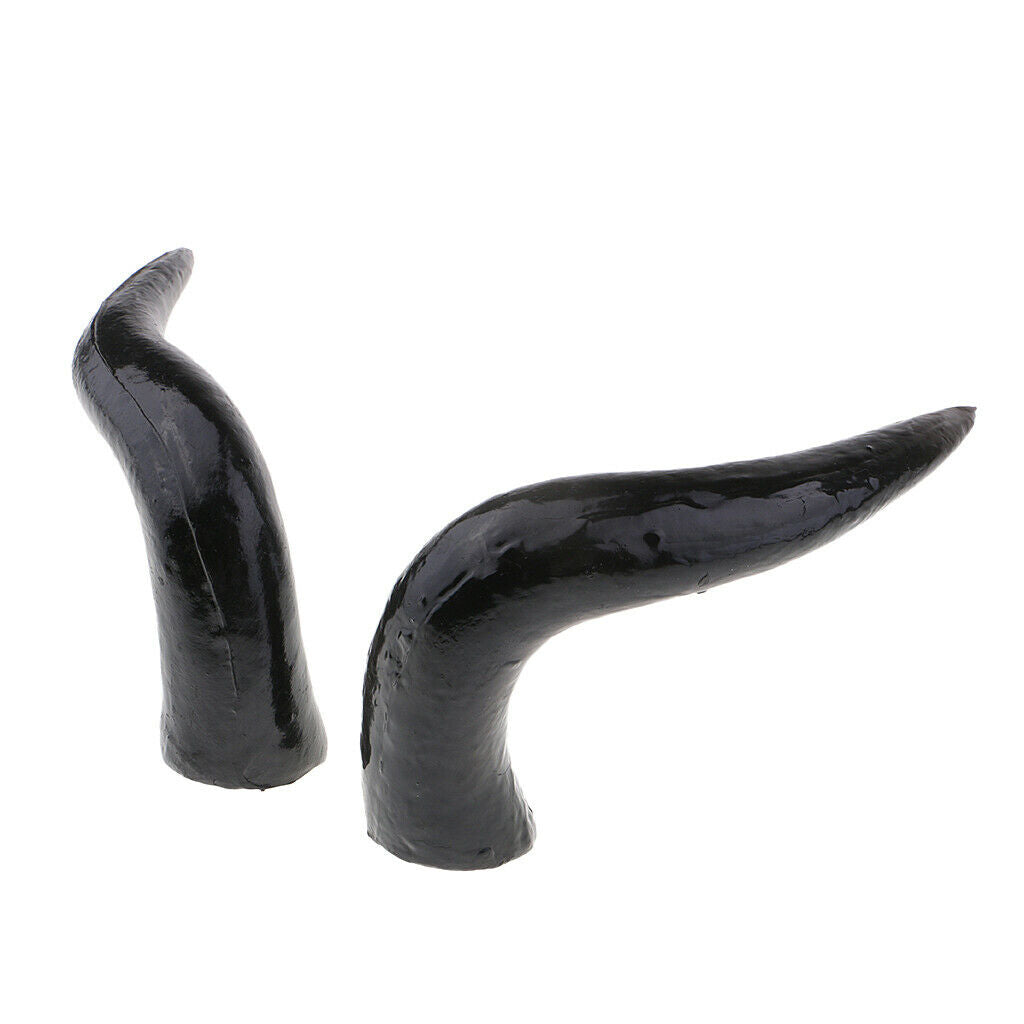 Artificial OX Horn Halloween Costume Accessory Gothic Hair Headband DIY 20cm