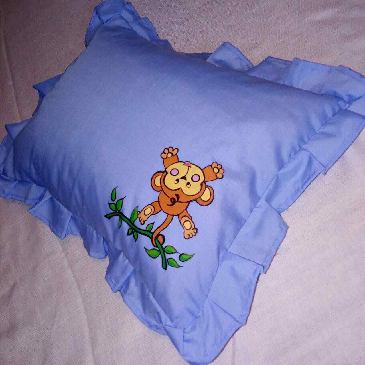 Eco Friendly  Kids  Baby Boy Girl Blue Pillow Cases  Reusable Handmade Fabric
