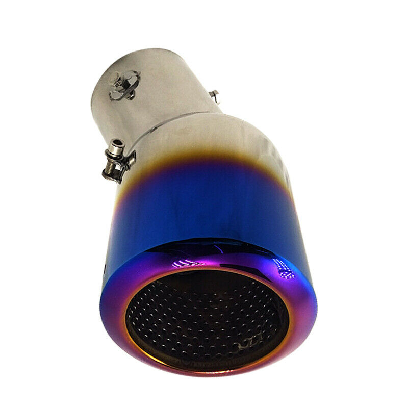 76MM Stainless Steel Car Exhaust Pipe Muffler Tips Auto Bluing Tail Throat Tube