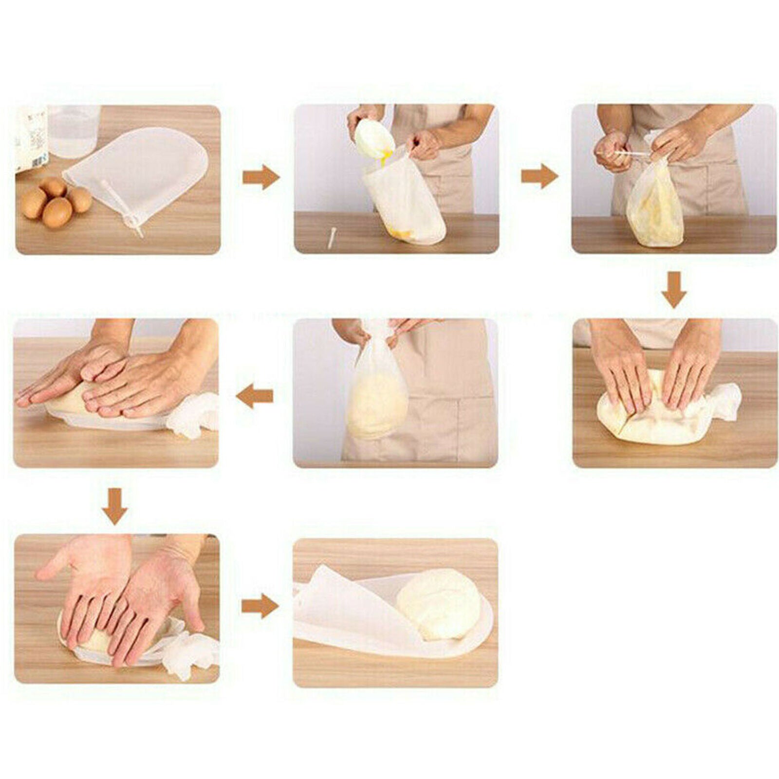 Dough Bag Silicone Kneading Bread Maker Mixing Flour Pastry Kitchen Mixer