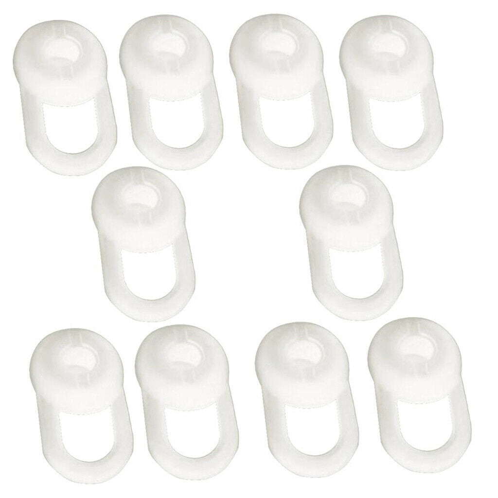 20 Pieces Soft Silicone Ear Buds Waterproof Eartips Replace for