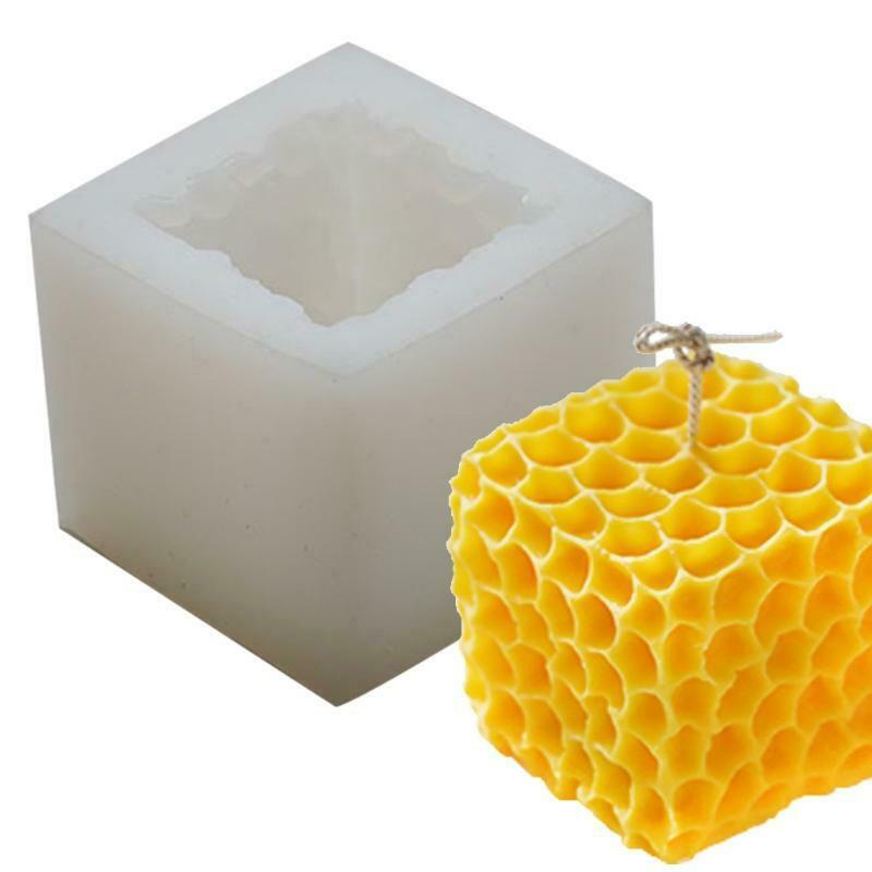 Honeycomb Cute Honeycomb Square Candles Silicone Mold Aromatherapy Candle Mold