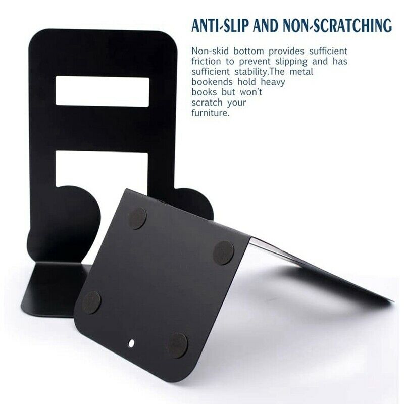 Bookends Black,Decorative Metal Book Ends Supports for Shelves for Shelves OB7N9