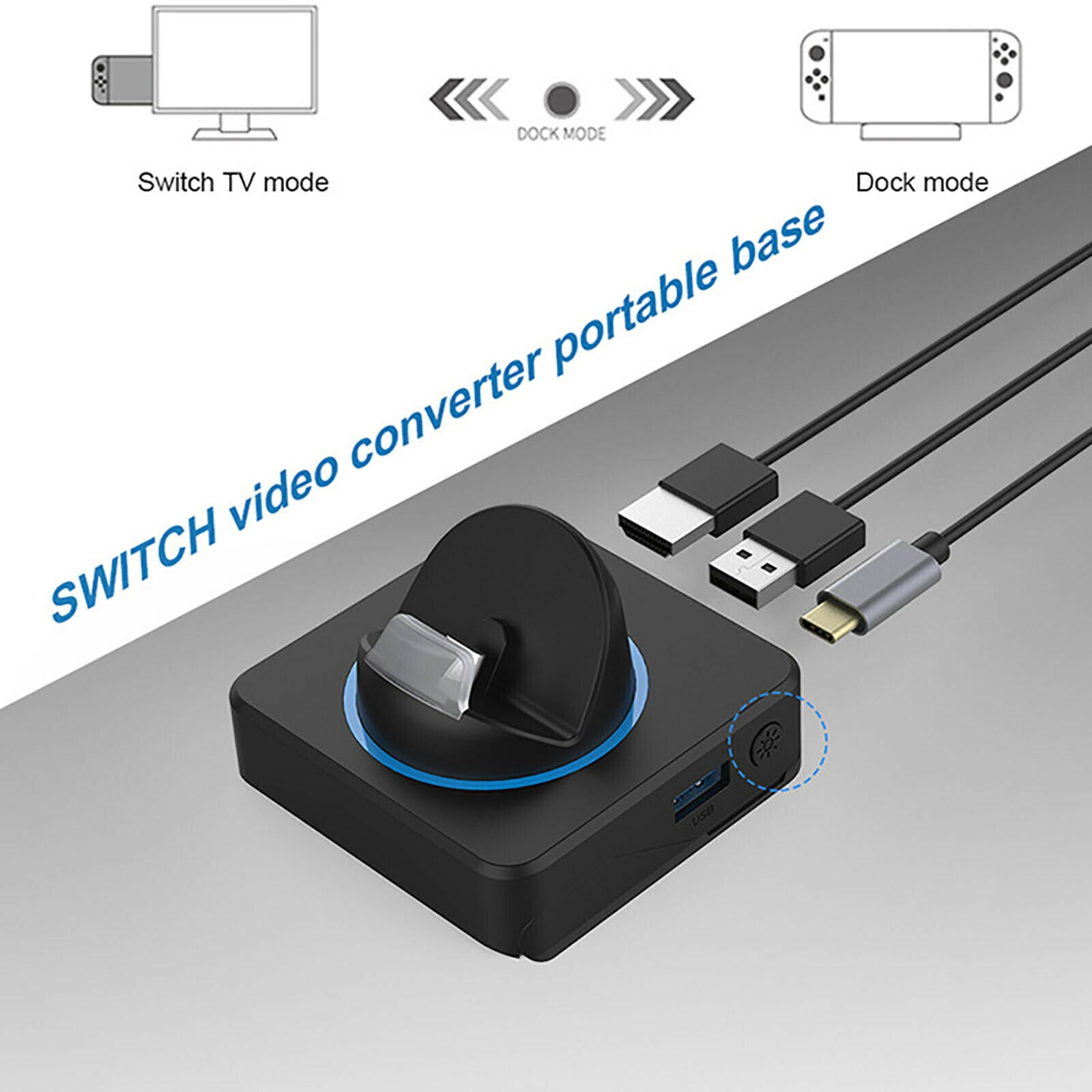 Video Converter HDMI-compatible To TV Base Converter Type-c Charging Base for NS