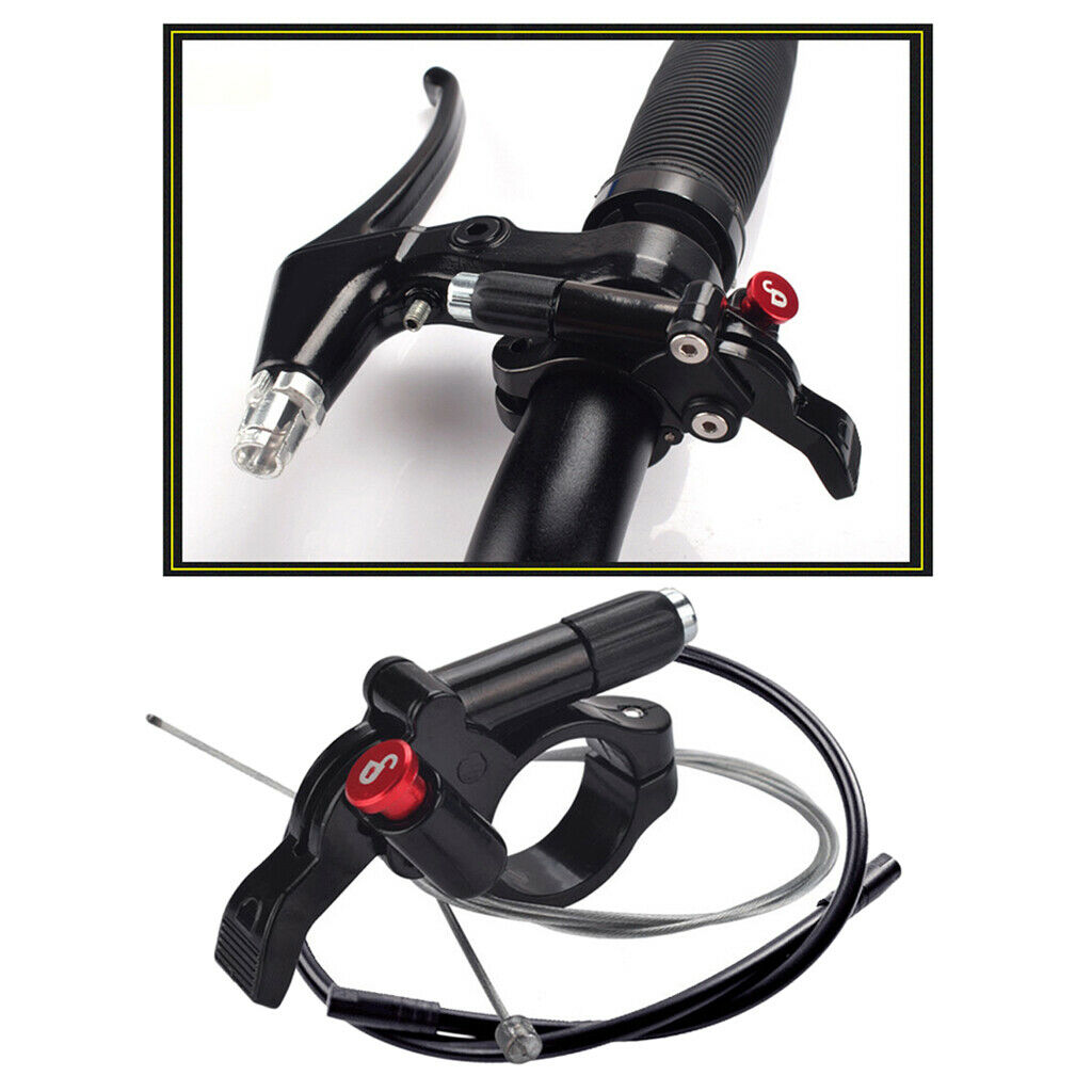 Bike Fork Remote Lockout Lever With Wire Tube Replace Part  Accessory