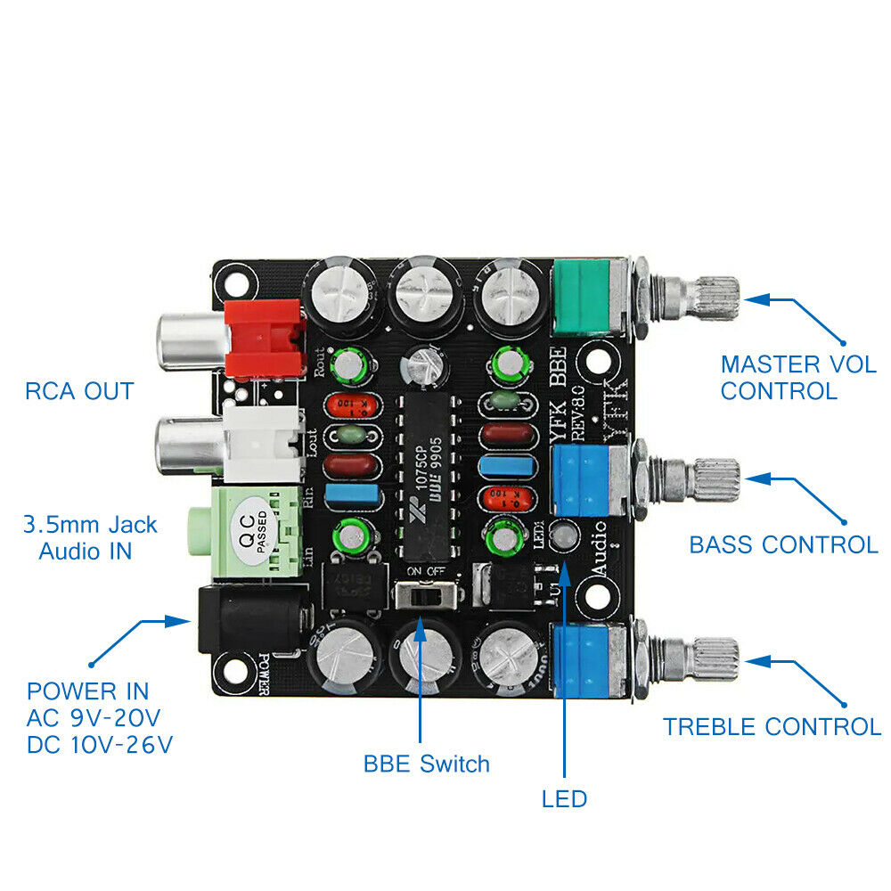 High Resolution Single Power Supply Exciter Sound BBE Circuit XR1075 BBE Exciter