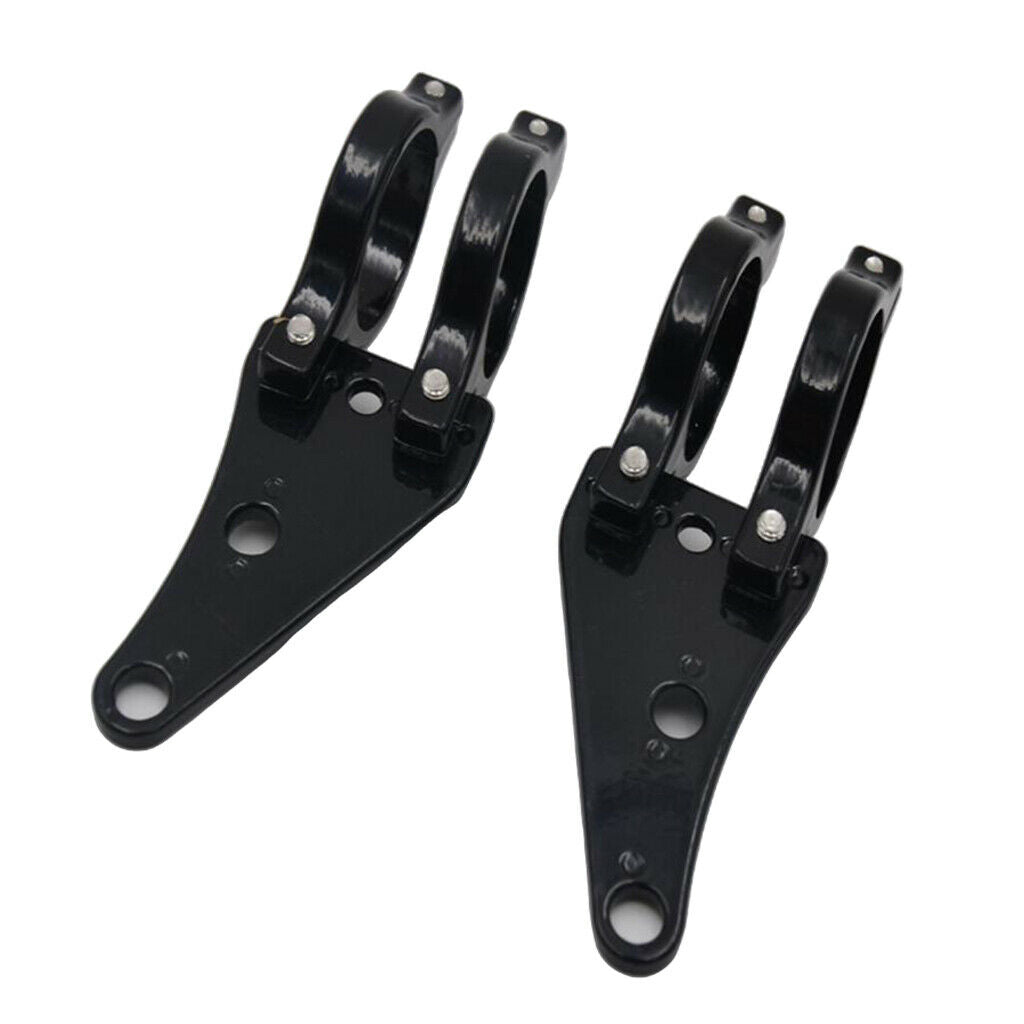 Lots 2 Billet Headlight Head Lamp Brackets Holder For Cruisers Motorcycle