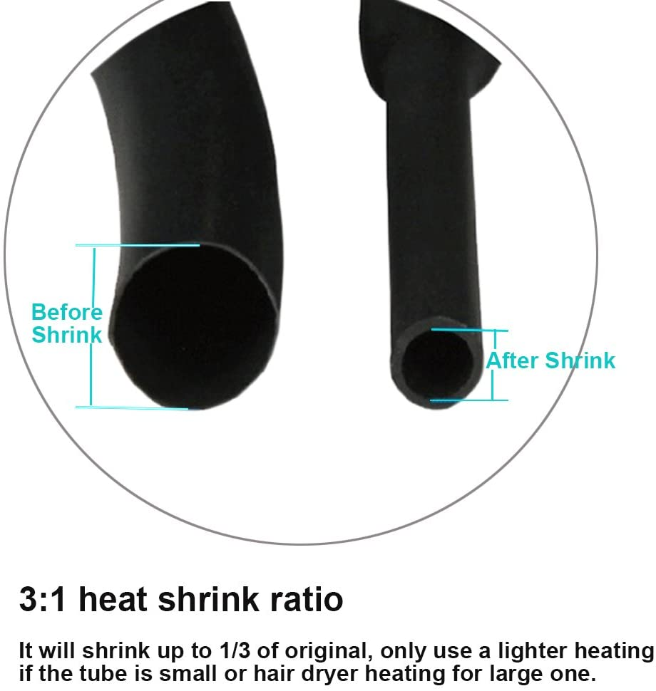 3/4" Heat Shrink Tubing 3:1 Marine Grade Wire Cable Wrap Adhesive Lined