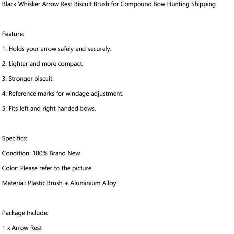 Arrow Whisker Brush Compound for  Bow Hunting Rest CA Biscuit CA