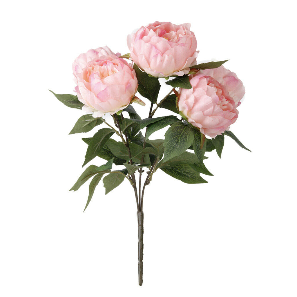 2x Artificial Peony Silk Flower Bouquet Wedding Party DIY Home Office Decor Pink