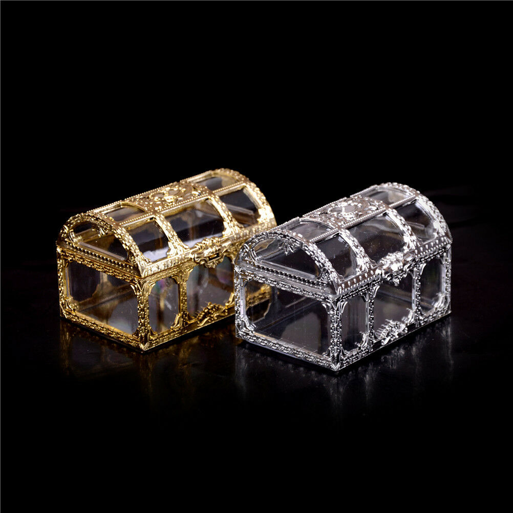 Mini Treasure Jewelry Box Wedding Party Shower Plastic Candy Box Supplies.l8