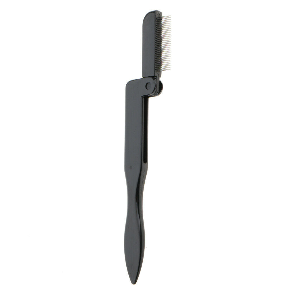 Stainless Steel Teeth Folding Eyelash Comb Eyebrow Shaper Brush Beauty Tools