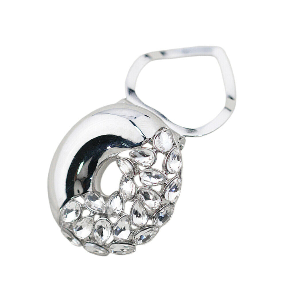 Women Shawl Ring Clip Scarves Fastener Rhinestone Crystal Silk Scarf Buckle