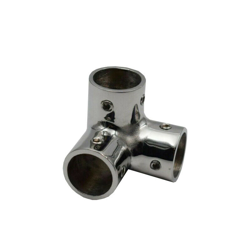 Boat Handrail Rail Tee Fitting 1 inch 90 Degree 3 Way Corner Elbow
