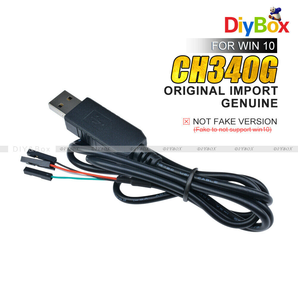 5V CH340G to TTL RS232 Serial USB Cable with WIN10 for Arduino AVR MCU ARM